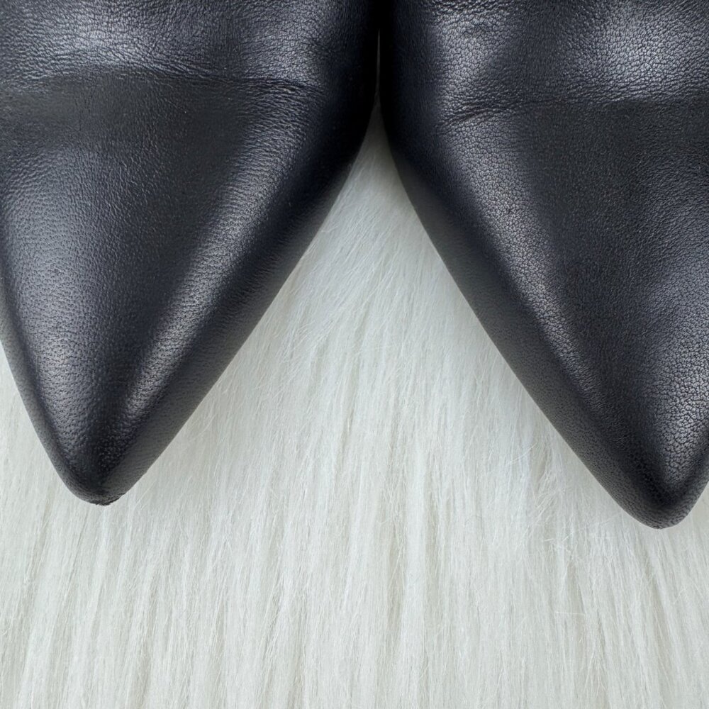 Jessica Simpson Black Pointed-Toe Leather Ankle Booties - Picture 13 of 16